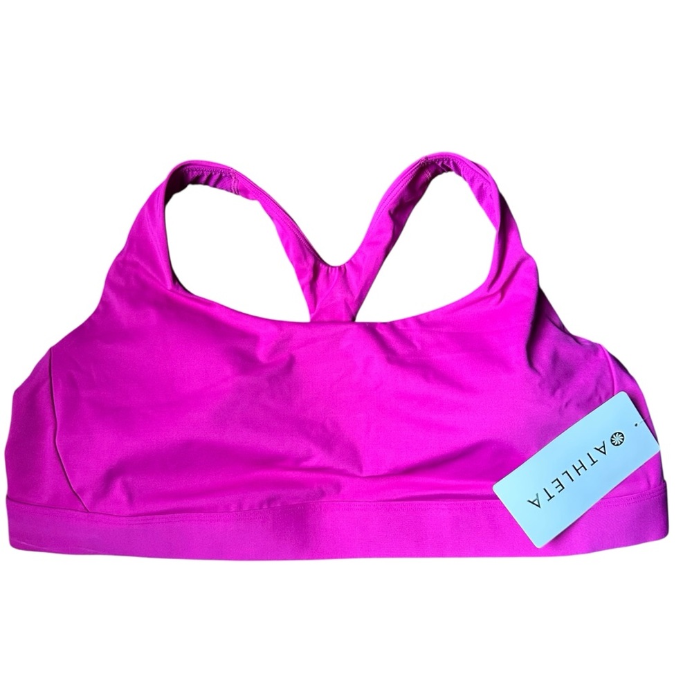 NWT Athleta Pink Sports Bra Moisture-Wicking Racerback